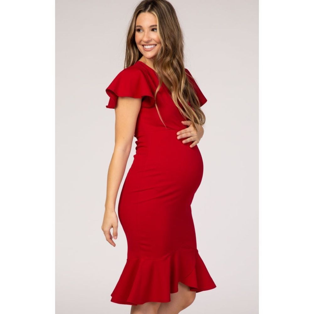 NWT PINKBLUSH Short Sleeve Maternity Dress